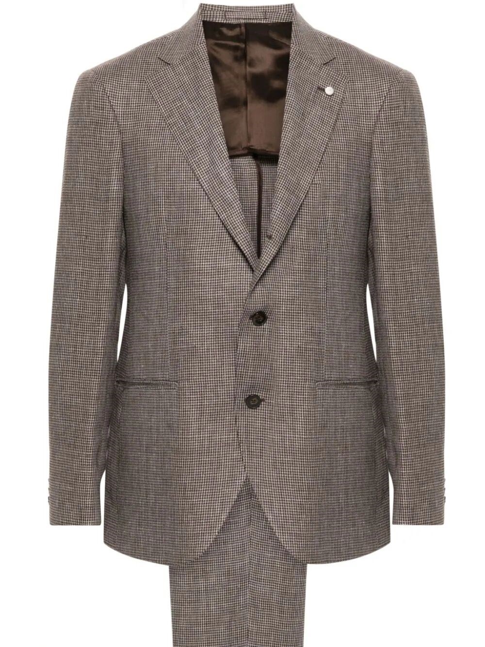 Shop Luigi Bianchi Mantova Suit In Brown