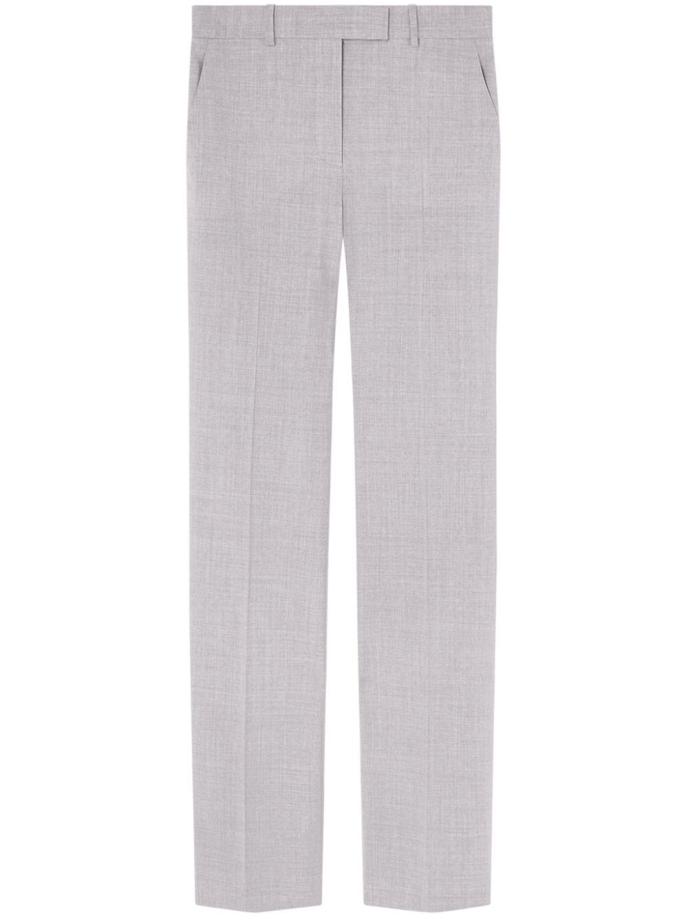 Shop Versace Tailored Pants In Gray