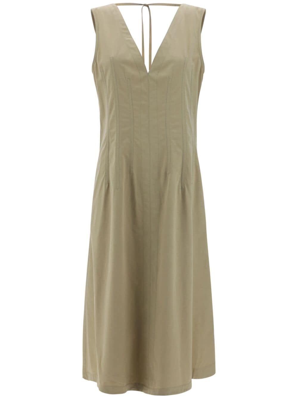 Shop Bottega Veneta Dress In Beige