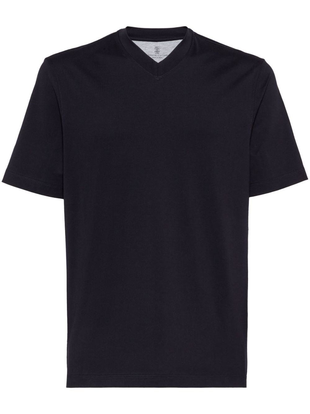 Shop Brunello Cucinelli V-neck T-shirt In Blue