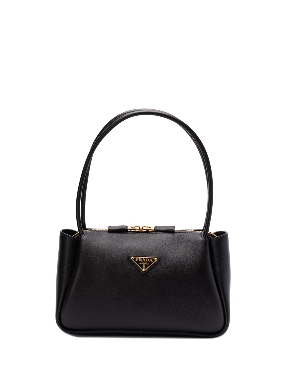 Shop Prada Medium Leather Shoulder Bag In Black  