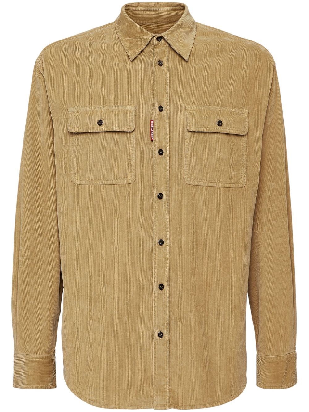 Shop Dsquared2 Corduroy Shirt In Brown