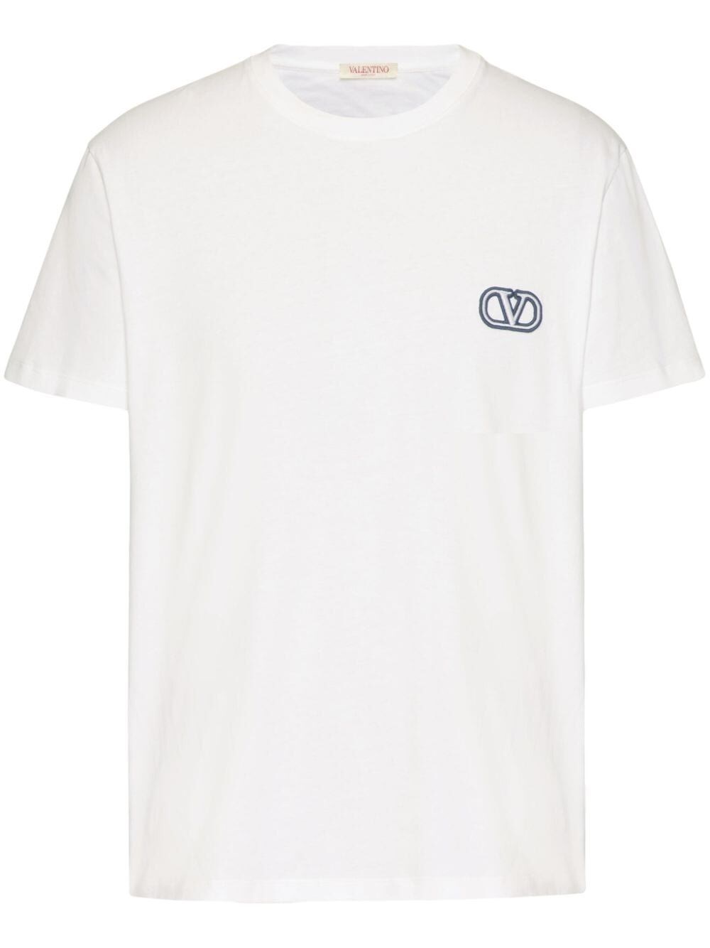 Valentino T-shirt With Vlogo Signature Patch In White