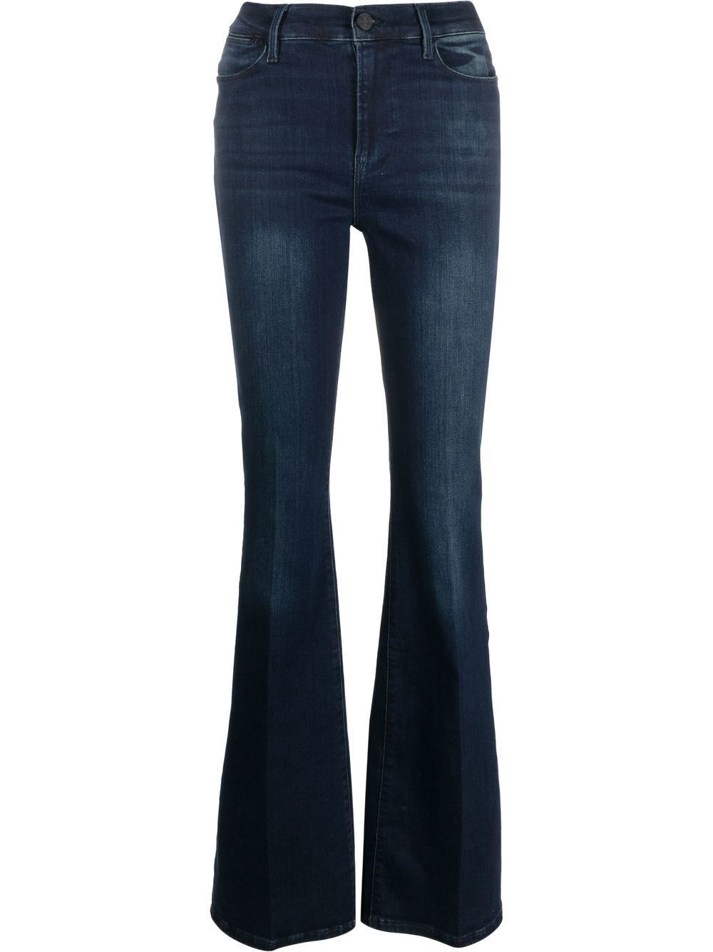 Shop Frame Woman `le High Flare` Jeans In Blue