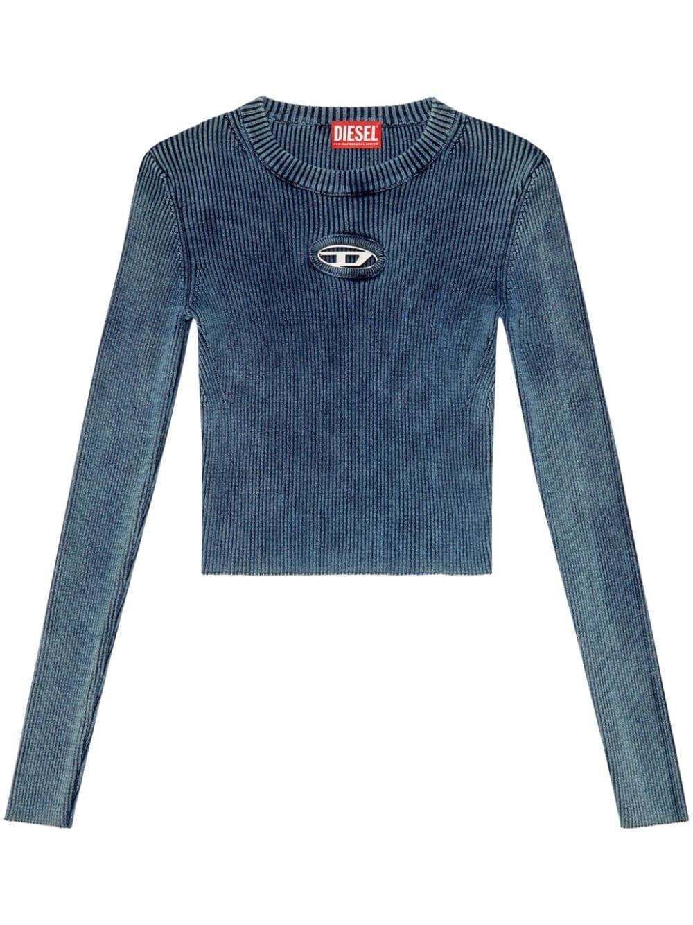 Shop Diesel `m-anchor-a` Sweater In Blue