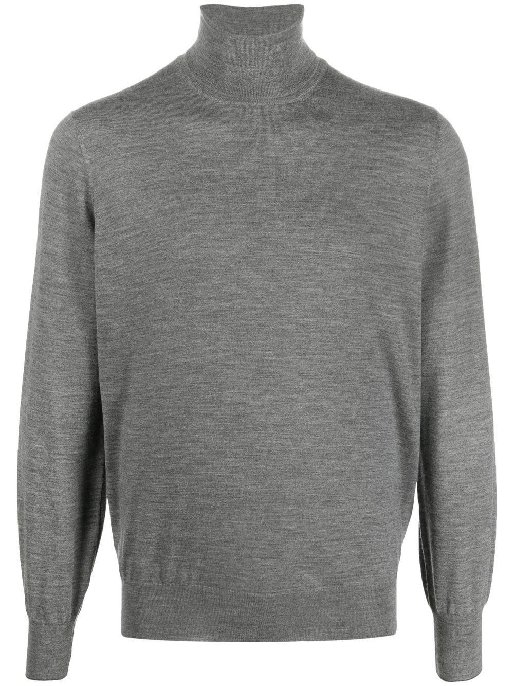 Shop Brunello Cucinelli Turtle-neck Sweater In Gray