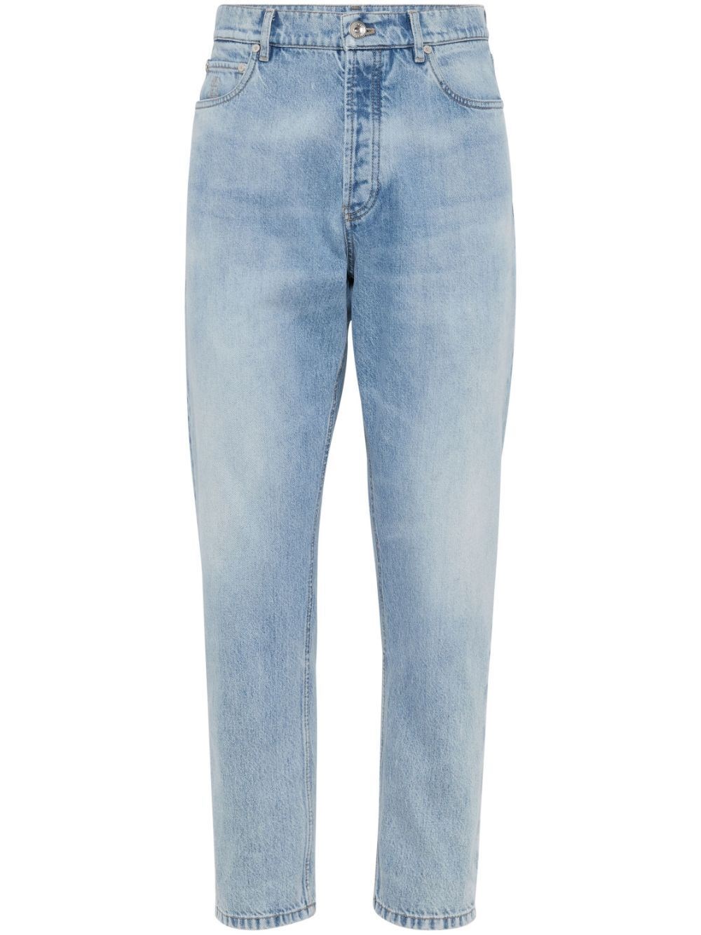 Shop Brunello Cucinelli Iconic Fit Five-pocket Jeans In Blue