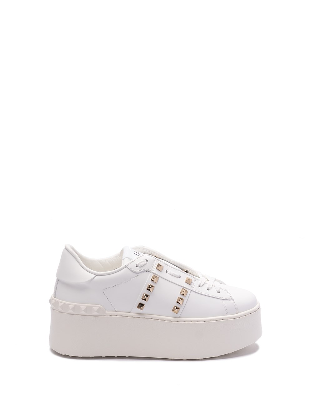 Shop Valentino `rockstud Untitled` Sneakers In White