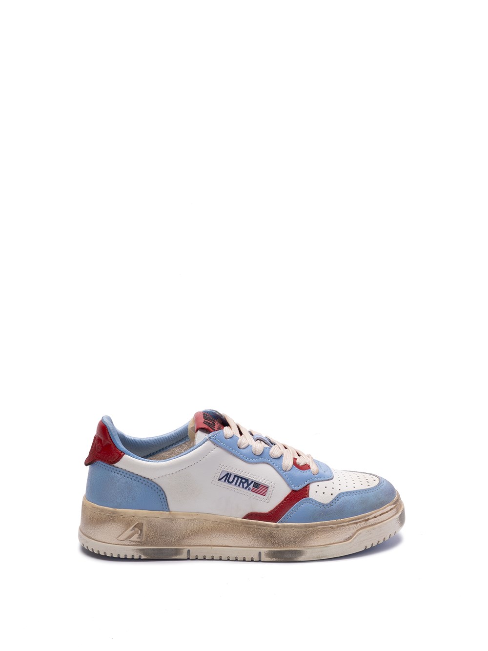 Autry Sup Vint Leather Sneakers In Metallic