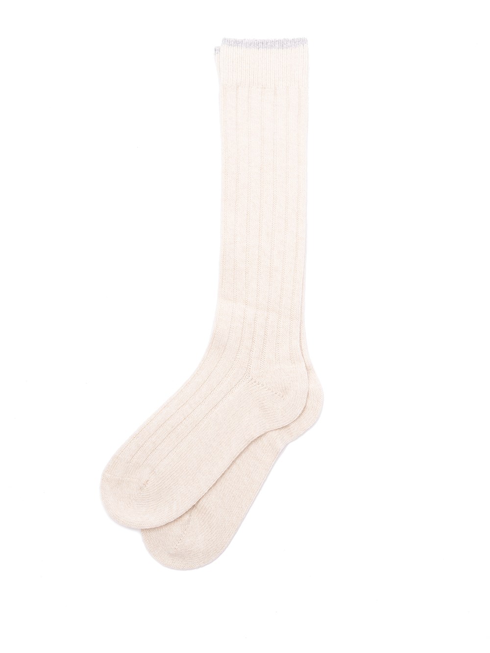Brunello Cucinelli Rib Knit Socks In Beige