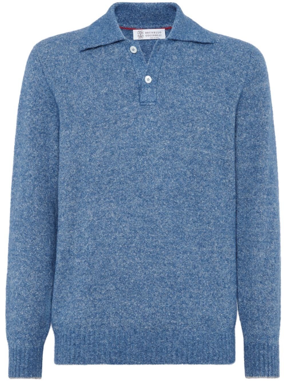 Shop Brunello Cucinelli Polo-neck Sweater In Blue