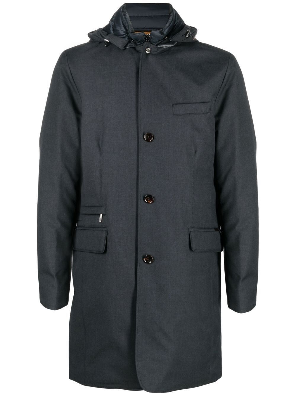 Shop Moorer `redon` Padded Coat In Gray