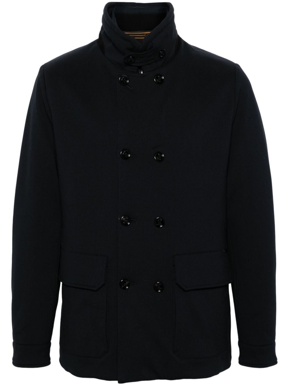 Shop Moorer `bas` Double-breasted Jacket In Blue