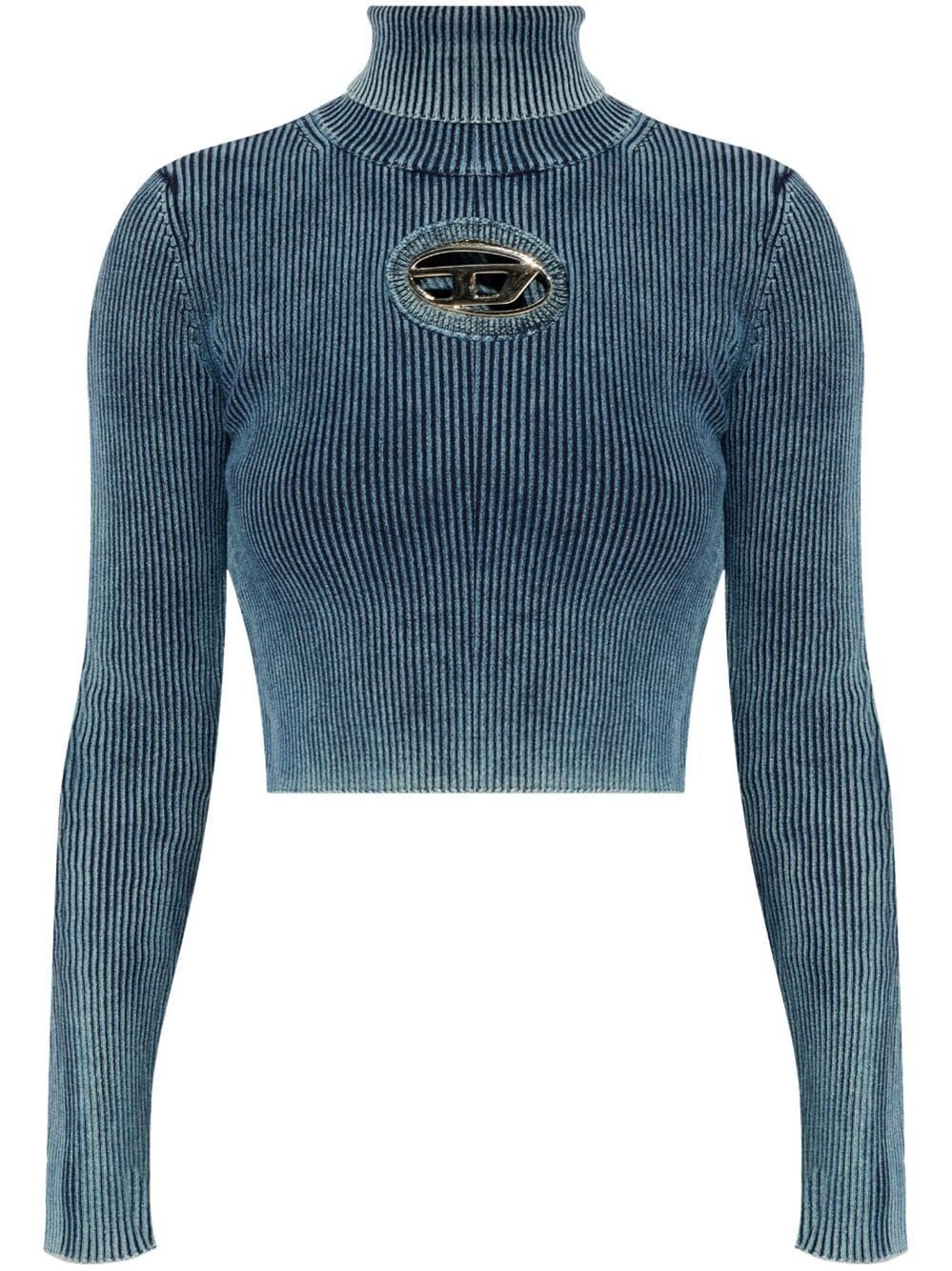 Shop Diesel `m-anchor-a-tn` Turtle-neck Sweater In Blue