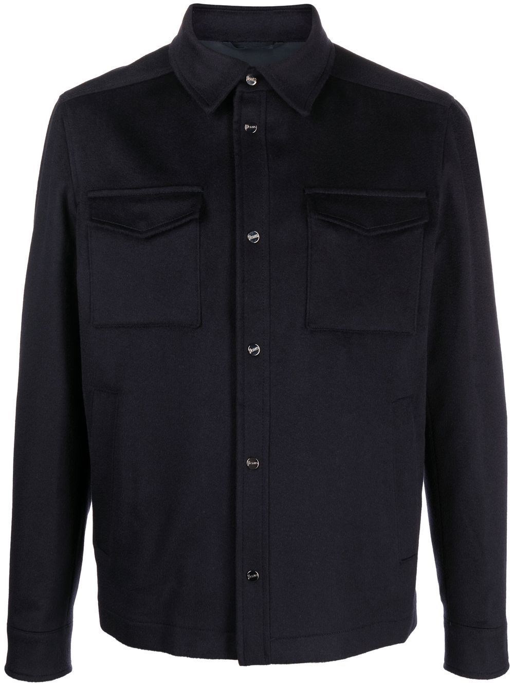 Shop Herno Shirt Jacket In Blue