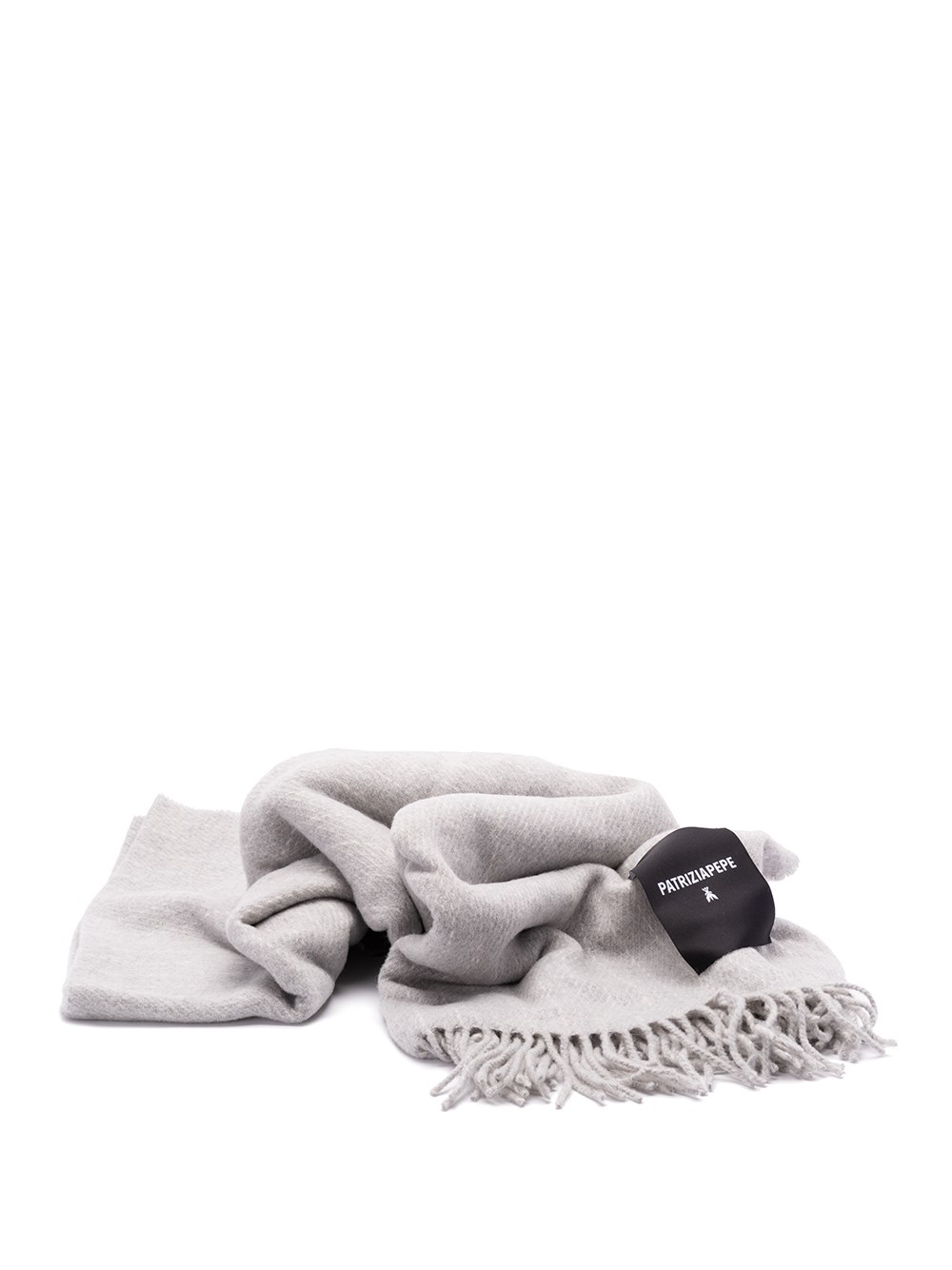 Shop Patrizia Pepe Scarf In Gray