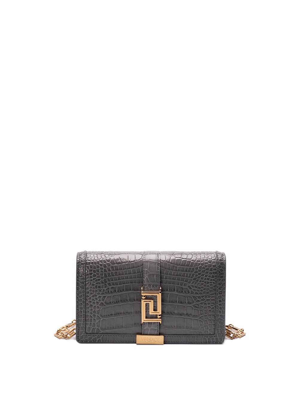 VERSACE `CROC-EFFECT GRECA GODDESS` MINI BAG 