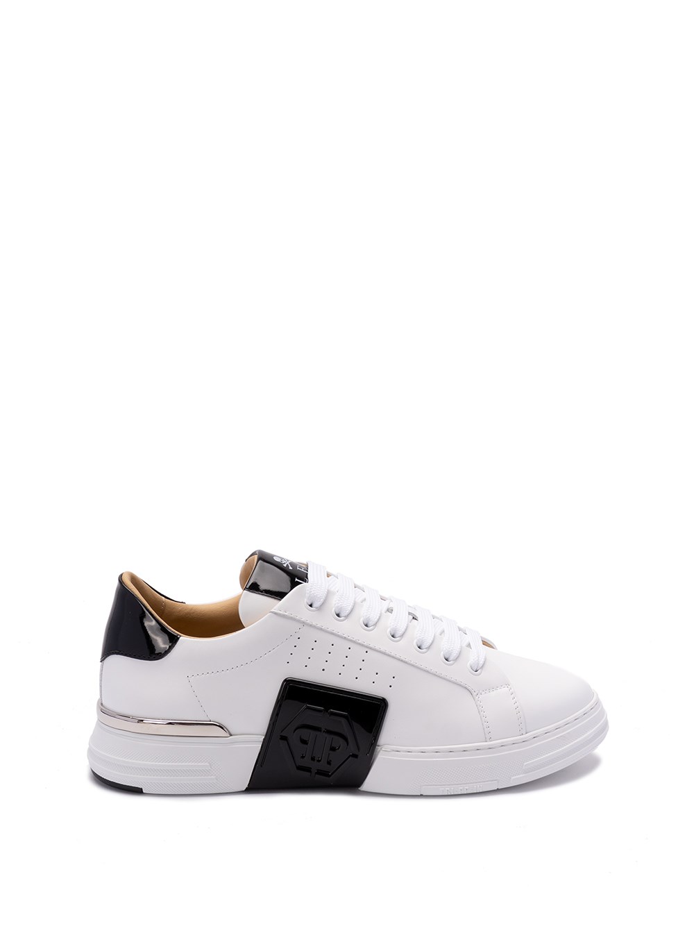 Shop Philipp Plein `hexagon` Low-top Sneakers In White