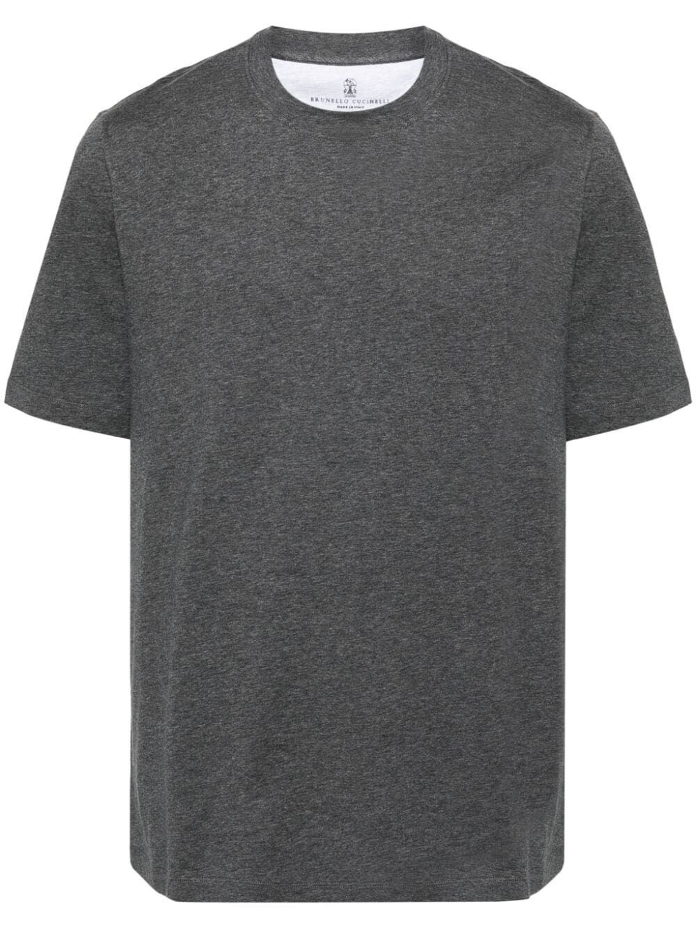 Brunello Cucinelli Men Cotton Jersey Crew-neck T-shirt In Gray