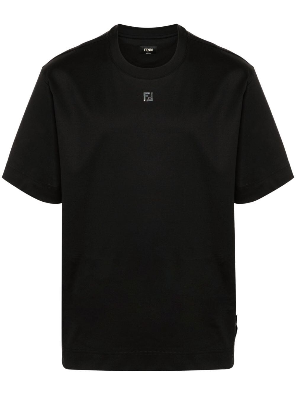 Shop Fendi `ff Metal` T-shirt In Black  