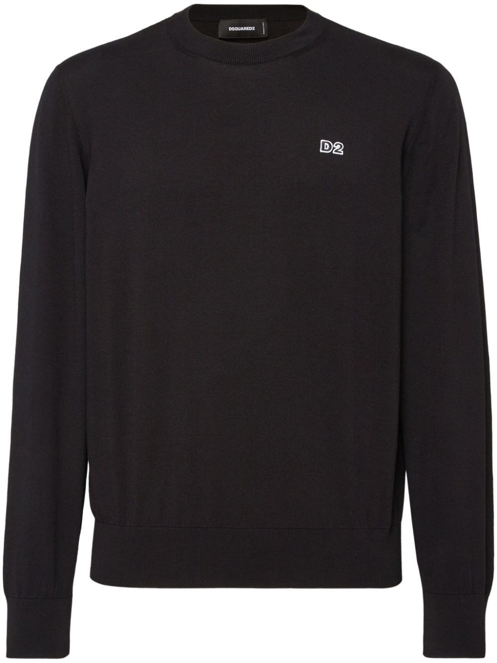 Shop Dsquared2 Crew-neck Sweater In Black  