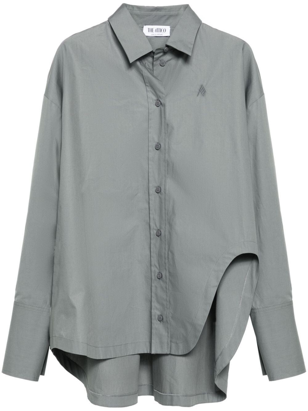 Shop Attico `diana` Shirt In Gray