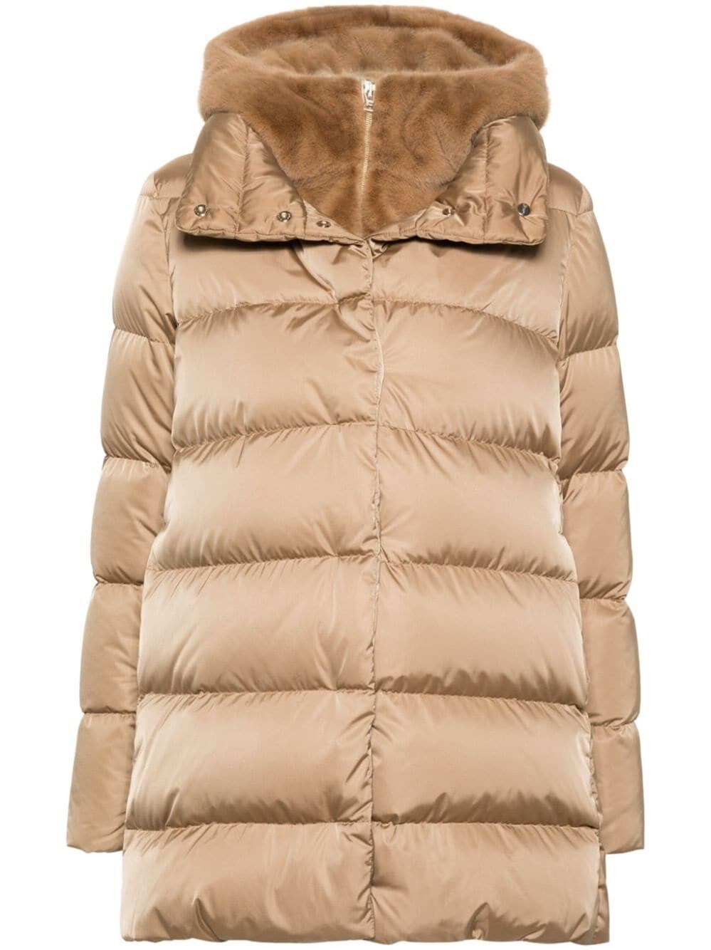 Shop Herno `a-shape` Padded Jacket In Brown