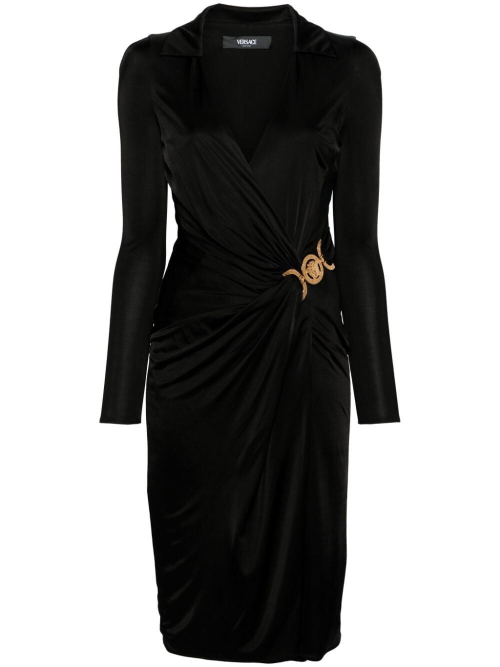 Shop Versace Dress In Black  