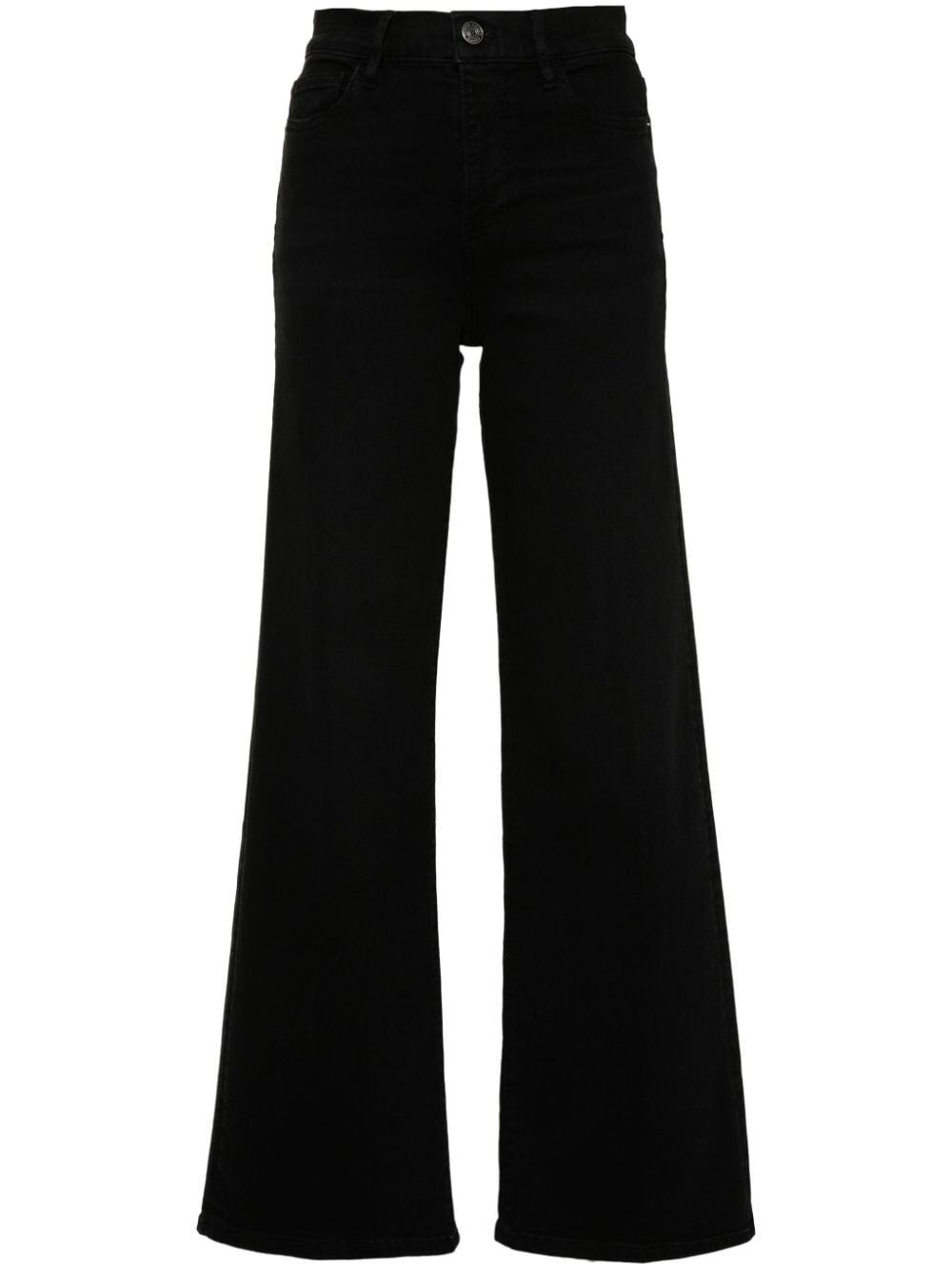 Shop Frame Woman `le Slim Palazzo` Jeans In Black  