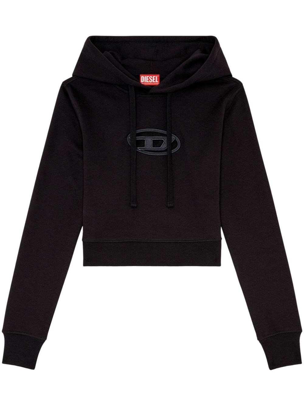 Shop Diesel `f-slimmy-hood-od` Hoodie In Black  