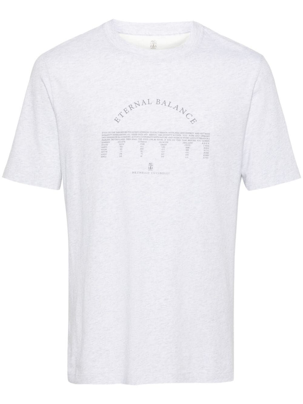 Shop Brunello Cucinelli T-shirt In Gray