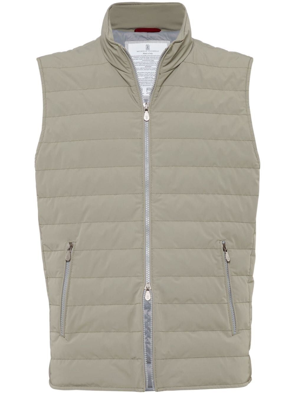 Shop Brunello Cucinelli Water Resistant Padded Vest In Green