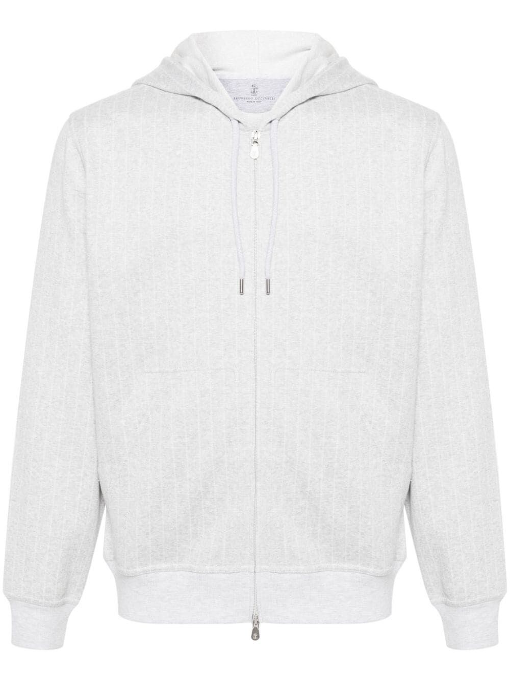 Shop Brunello Cucinelli Cardigan Sweatshirt In Gray