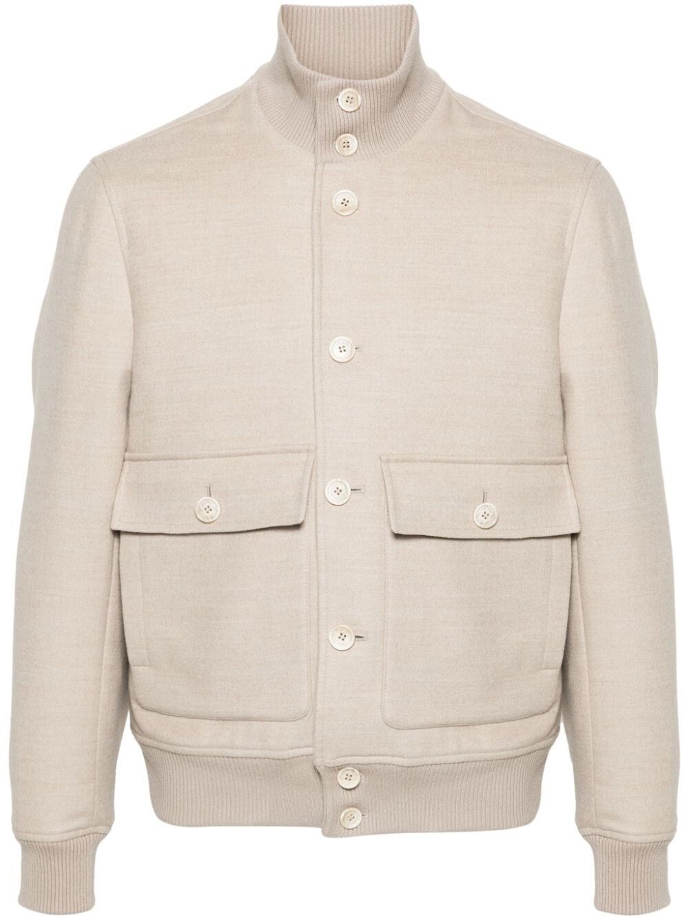 Shop Brunello Cucinelli Jacket In Beige