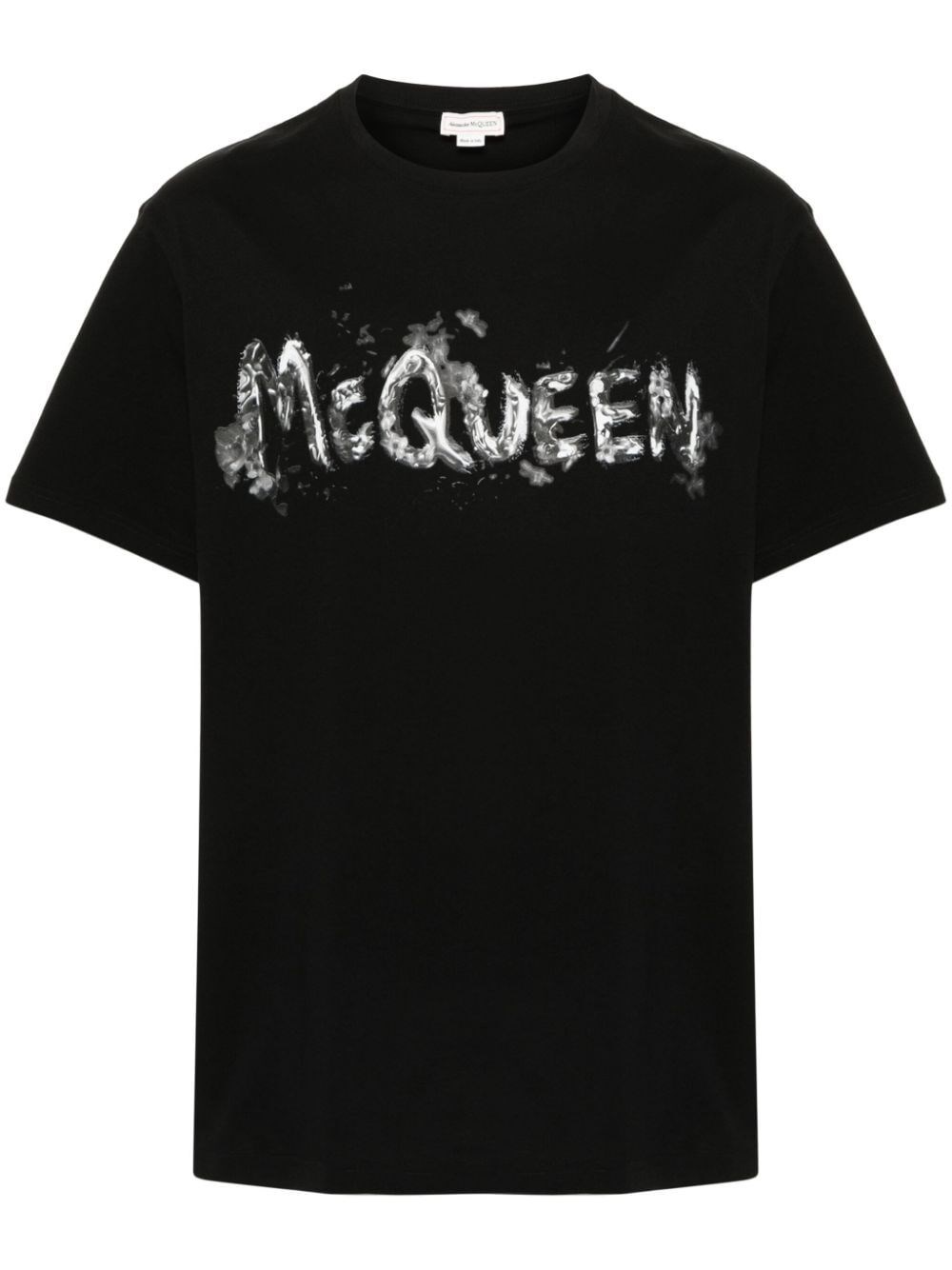 Shop Alexander Mcqueen T-shirt In Black  