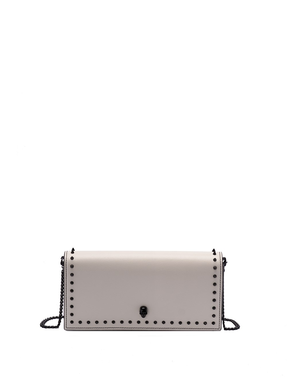 Shop Alexander Mcqueen Wallet On Chain In Beige