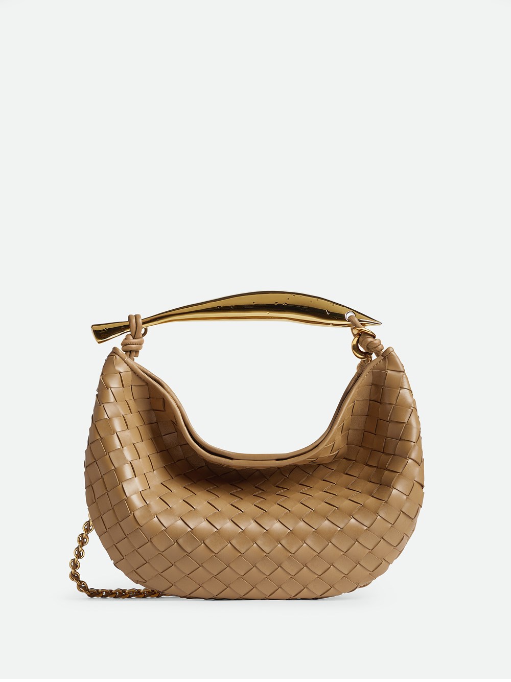 Shop Bottega Veneta `sardine With Chain` In Brown