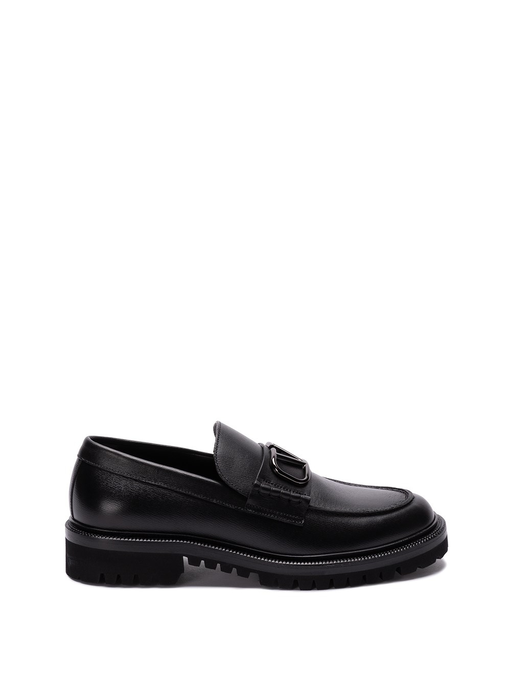 Shop Valentino `vlogo Signature` Loafers In Black  