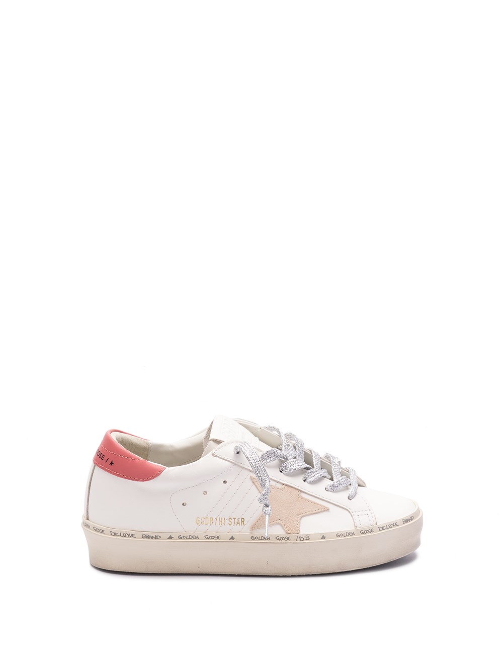 Shop Golden Goose `hi Star` Sneakers In White