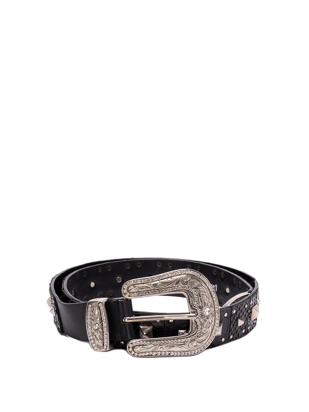 Vitanuova Cintura Pitone In Black  