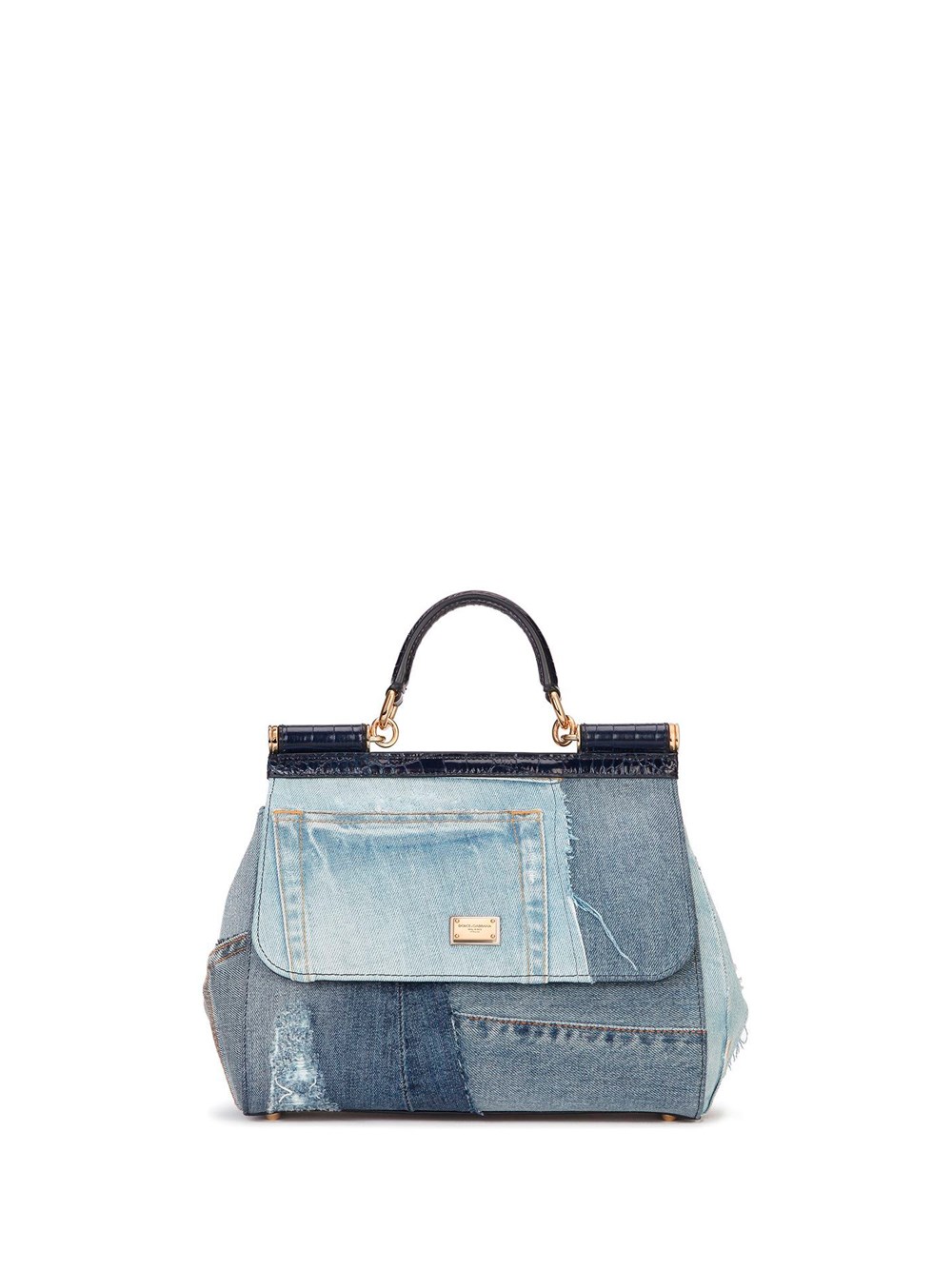 Shop Dolce & Gabbana Large `sicily` Handbag In Blue