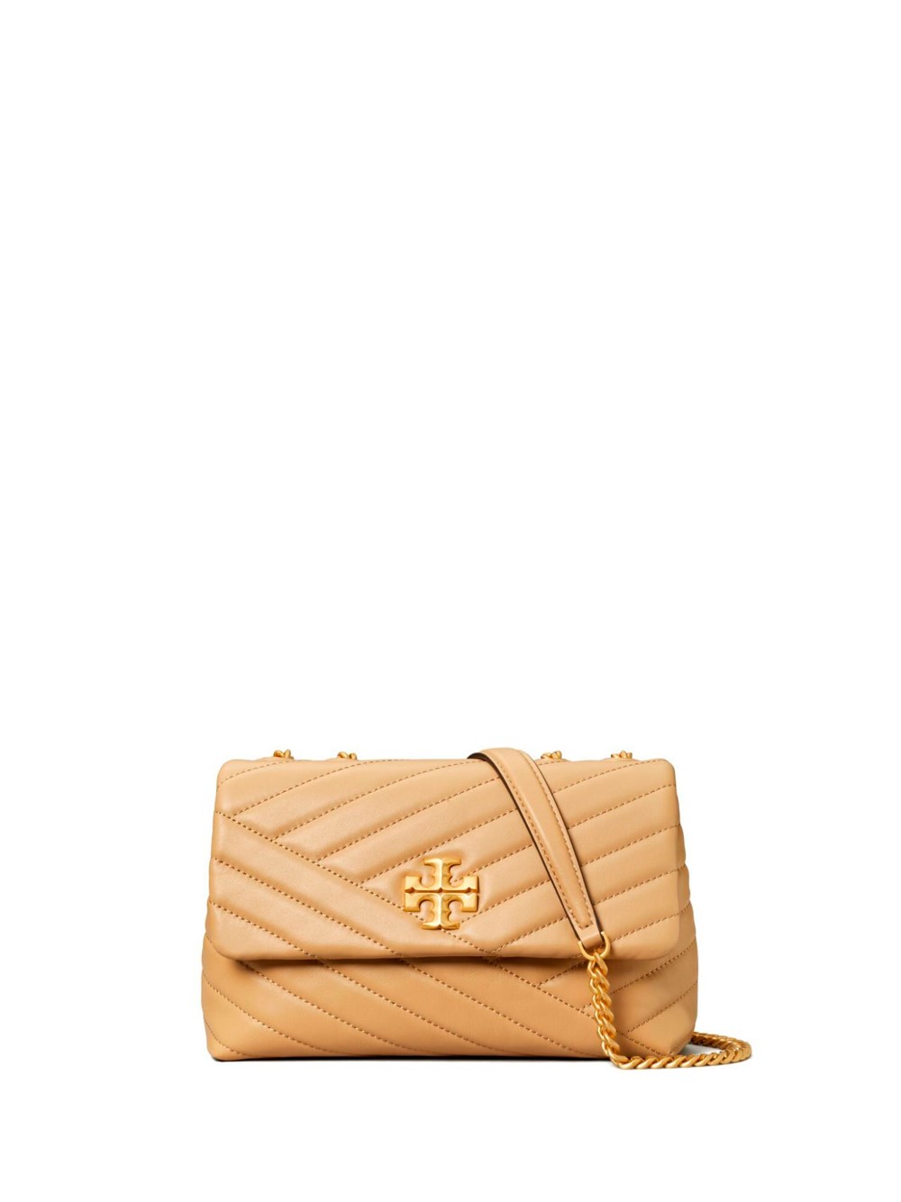 Shop Tory Burch `kira Chevron` Small Convertible Shoulder Bag In Beige