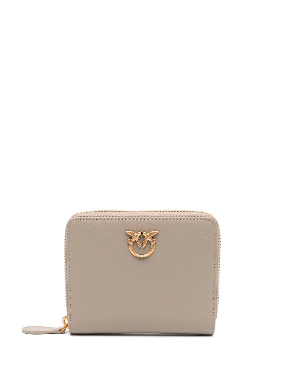 Pinko Zip-around Leather Wallet In Brown