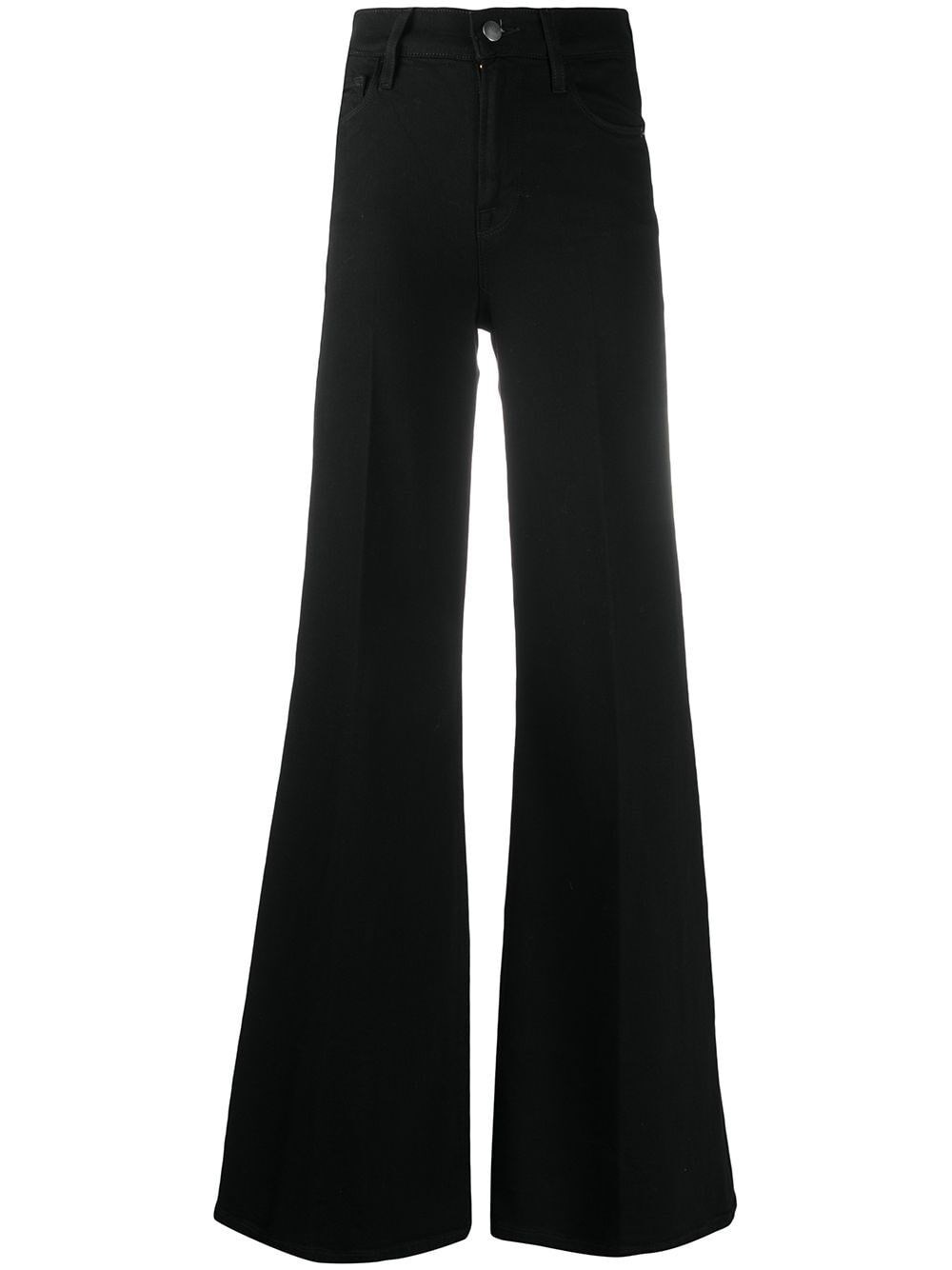 Shop Frame Woman `le Palazzo Pant` Jeans In Black  