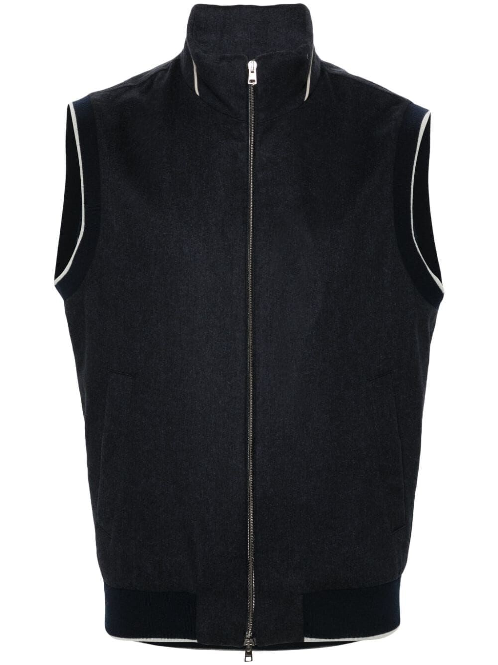 Shop Herno Padded Vest In Blue