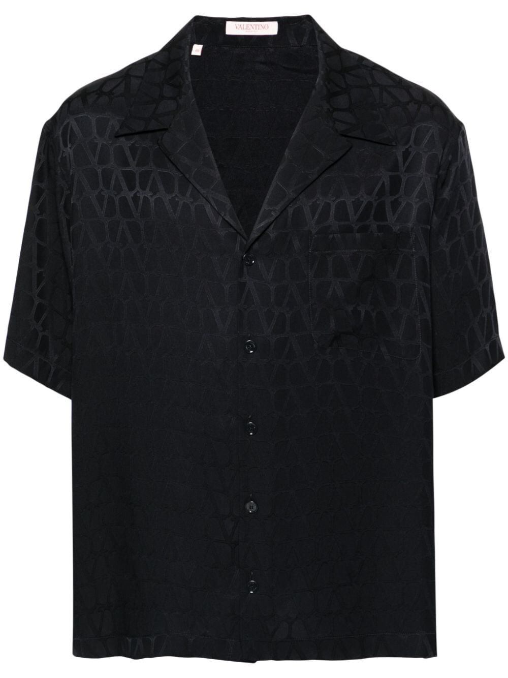 Shop Valentino `toile Iconographe` Short Sleeve Shirt In Blue