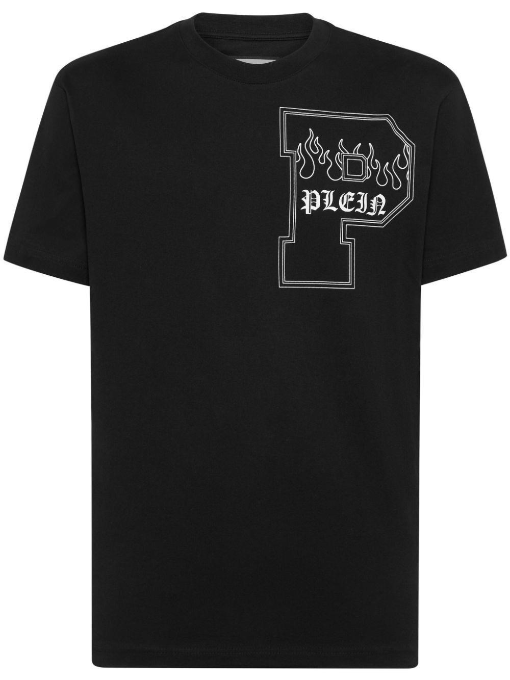 Shop Philipp Plein Round-neck T-shirt In Black  