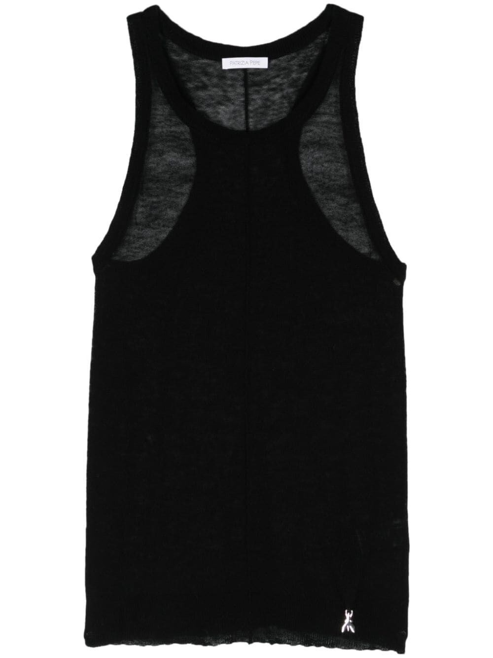 Shop Patrizia Pepe Tank Top In Black  