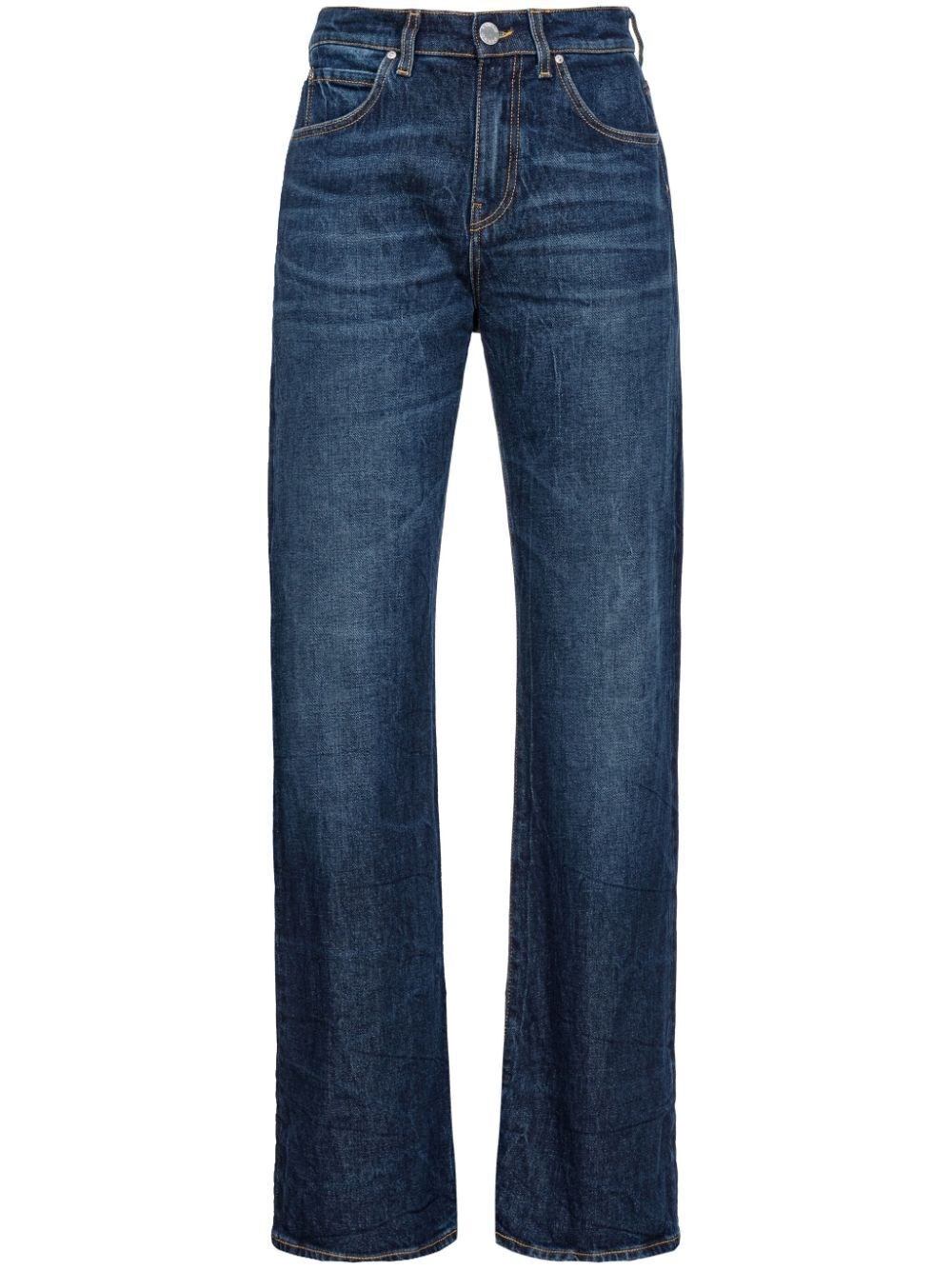 Shop Pinko `wanda` Wide Leg Jeans In Blue