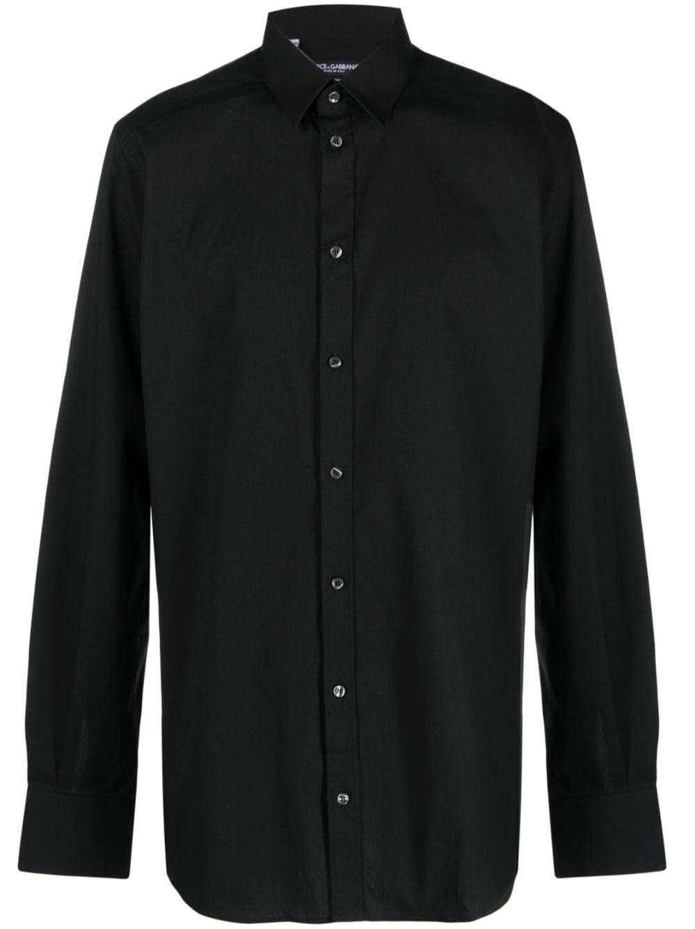 Dolce & Gabbana Black Essential Cotton Shirt In Black  